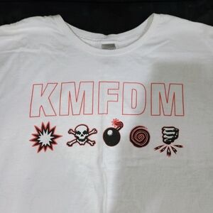KMFDM OFFICIAL SYMBOLS SHIRT 2X Marilyn Manson nine inch nails skinny puppy 2XL